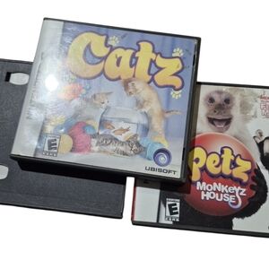 3 Nintendo DS Games...Petz Monkeyz House, Catz And Grid